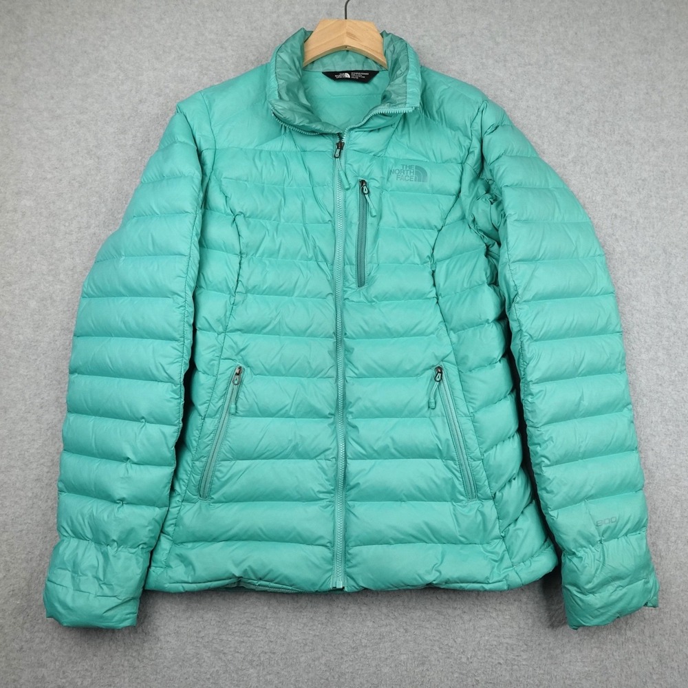 The North Face 800 Goose Down Puffer Jacket Womens XS Teal Green Outdoor Hike